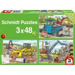 Schmidt Spiele - Puzzle 3x48 At the Building Site - 40 - 99 piese