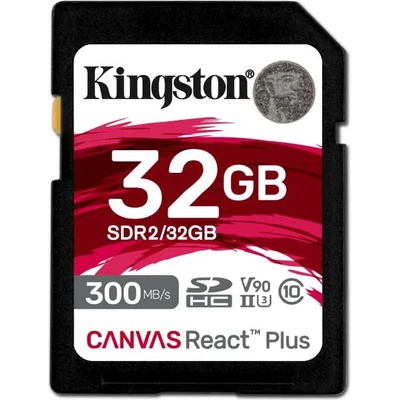Kingston Canvas React Plus SDHC 32GB UHS-II/U3/C10 (SDR2/32GB)