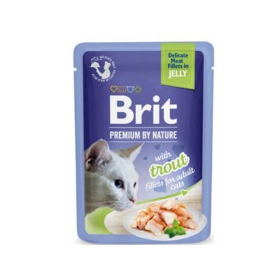 Brit Premium by Nature Cat Delicate Fillets in Jelly with Trout 85 g