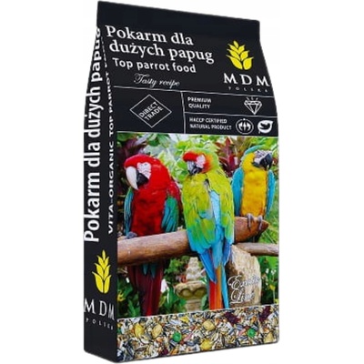 MDM Krmivo krmná směs pro velké papoušky s ořechy a plody 10 kg