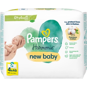 Pampers New Baby Dětské Čisticí Ubrousky 4 Balení = 200 Čisticích ubrousků