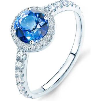 Image 1 of SAVICKI Годежен пръстен This is Love: бяло злато, син сапфир