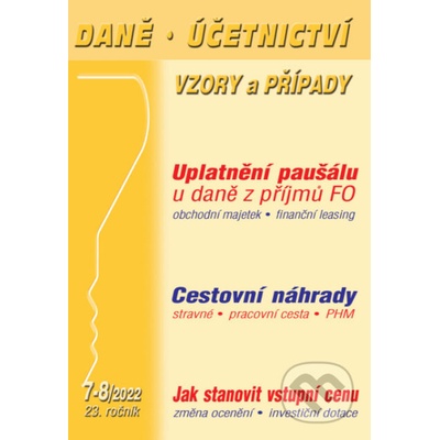 DÚVaP č. 7-8 / 2022 - Vstupní cena, Cestovní náhrady