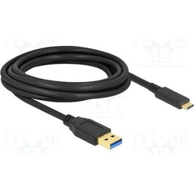 Delock 84006 USB A vidliceUSB C vidlice 3m černý