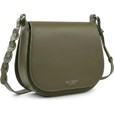 Olivovo zelená dámska crossbody kožená kabelka Pernille
