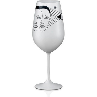 Petr Kmenta Porcelán Hodonín Sklenice na víno Blíženci Bílá 550 ml
