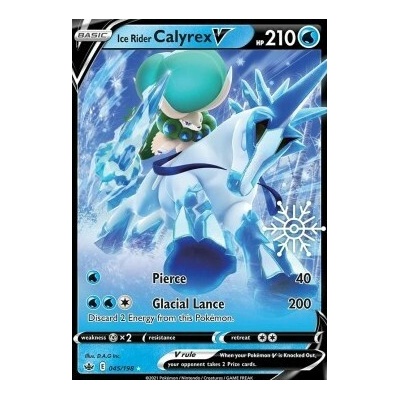 Pokémon CRE 045/198 Ice Rider Calyrex V (advent calendar) - Chilling Reign