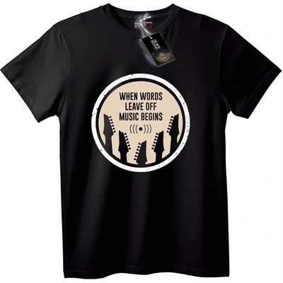 NOONEBRAND Тениска Музиката Започва - XS, Black