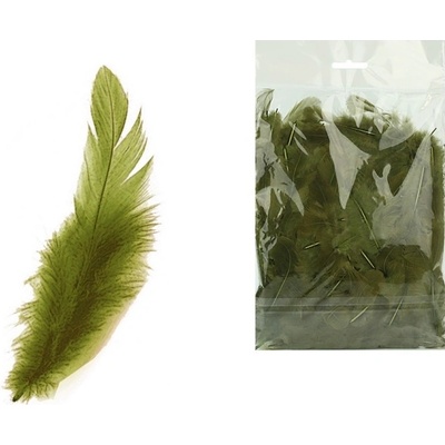 Peří barevné Luma, olivové, 10g