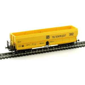 Albert Modell Саморазтоварващ се вагон БДЖ BG-TPPBD 665 0050-3, епоха VI, Fals, жълт, ТЕЦ " Бобов Дол" (665029)