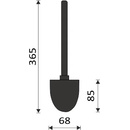 Nimco Náhradní WC kartáč s hranatou rukojetí 1178HR-90