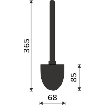 Nimco Náhradní WC kartáč s hranatou rukojetí 1178HR-90