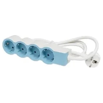 Image 1 of Legrand РАЗКЛОНИТЕЛ 4х ШУКО С КАБЕЛ 1, 5м legrand - БЯЛ/СВЕТЛО СИН (lg-694554)