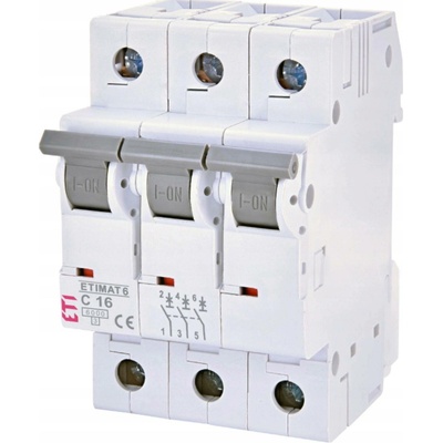 Jistič 3P C 16A 6kA AC ETIMAT 6 002145516 ETI-POLAM