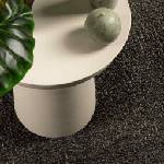 Pure Line Home Килим zizur, имитация на юта, кръгла шарка, за закрито и открито, антрацит
