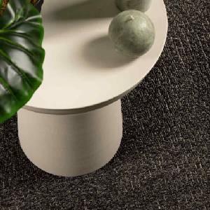 Pure Line Home Килим zizur, имитация на юта, кръгла шарка, за закрито и открито, антрацит