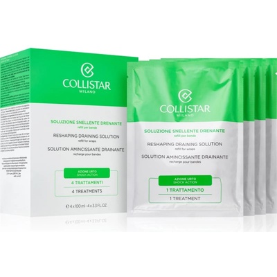 Collistar Reshaping Draining Solution Refill For Wraps термоактивни бинтове против целулит резервен пълнител 4x100ml