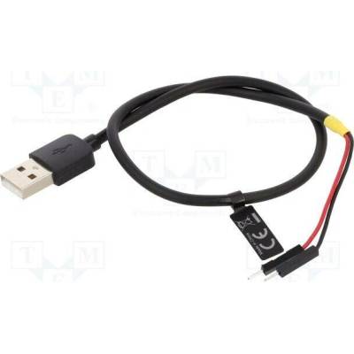 Delock 85402 USB A vidlice kolíkový konektor 1pin x2 0,3m černý