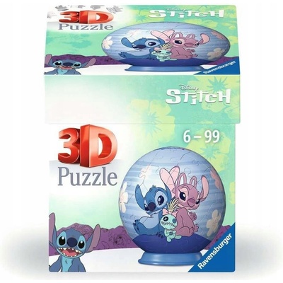 RAVENSBURGER 3D Puzzleball Disney: Stich & Angel 54 ks