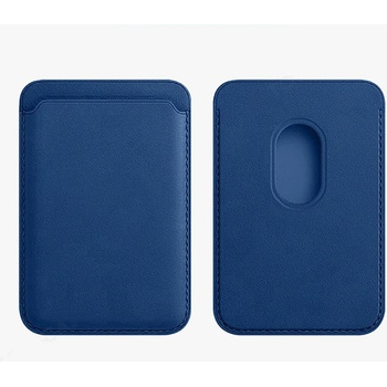 Pouzdro SES Luxusní magnetické na kreditní karty Apple iPhone 12 Pro - modré ekokůže