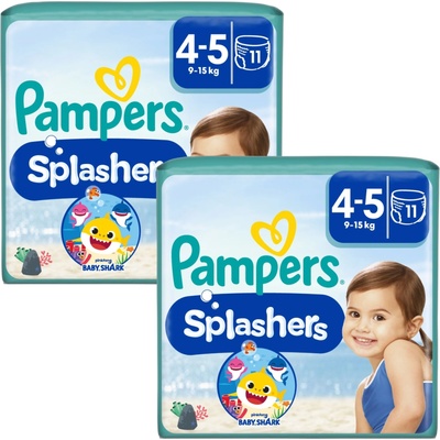 Pampers Splashers Baby Shark Плувни пелени 9-15kg Maxi 4-5 (2x11бр. )