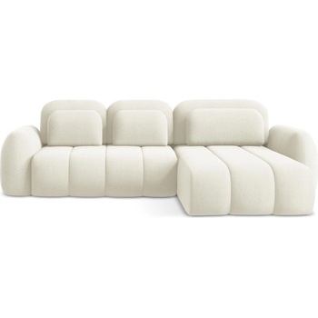 makamii Бежов разтегателен ъглов диван с място за съхранение от букле (десен ъгъл) Pele - Makamii (PELE_RCF_40_P1_C2)