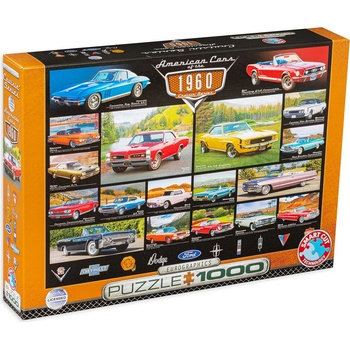 EUROGRAPHICS Пъзел Eurographics от 1000 части - Класически автомобили от 1960 г (EG60000677)