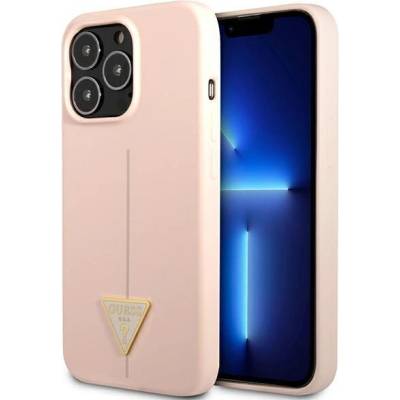 GUESS Кейс Guess GUHCP13XSLTGP за iPhone 13 Pro Max 6.7", розов / розов, твърд, Silicone Triangle (GUE001927-0)