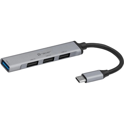 Tracer USB хъб Tracer H40, 4 порта, от USB Type-C към 3x USB 2.0 Type-A, 1x USB 3.0 Type-A (TRAPOD46999)