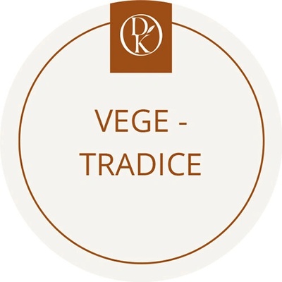 Davídkovo koření Etiketa Vege - tradice béžová průměr 4,5 cm 1 ks