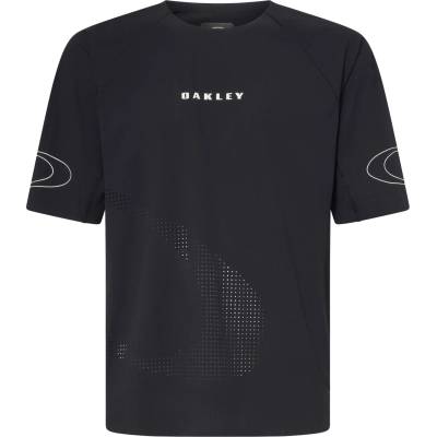 Oakley Мъжка фланелка с къс ръкав за колоездене Oakley Seeker Whip S/S Jersey Cycling jersey - Pitch Black - размер M (056-3985-0312)