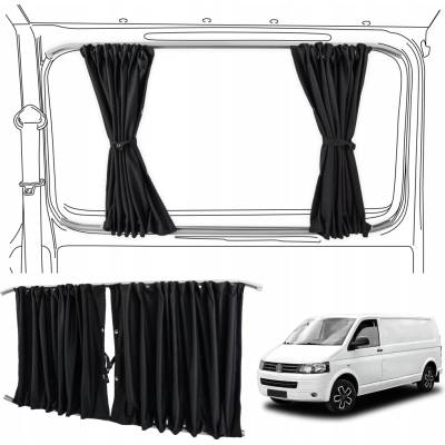 CHROMEMASTER Závesy zatemňujúce okno posuvných dverí pre VW TRANSPORTER T5 2003-2015