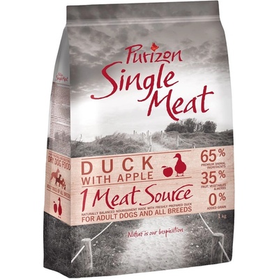 Purizon Single Meat Adult kačica s jablkami, bez obilnín 4 kg