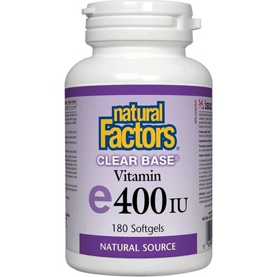 Natural Factors Антиоксидант - Витамин E Clear Base, 400 IU х 180 софтгел капсули Natural Factors (1445 NF)