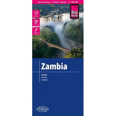 mapa Zambia (Zambie) 1:1 mil.