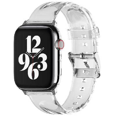 Clear Band - силиконова каишка за Apple Watch 42мм, 44мм, 45мм, Ultra 49мм (прозрачен)
