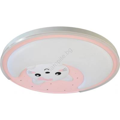 MILAGRO Led Детска плафониера mooncat led/34w/230v розов (mi2542)