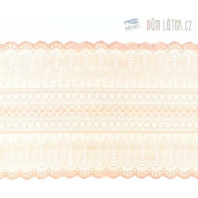 Elastická čipka lososová, 175 mm