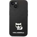 Pouzdro Karl Lagerfeld Liquid Silicone Choupette iPhone 14 černé