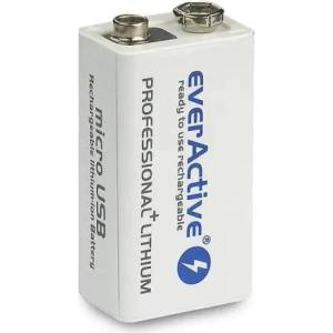 everActive Акумулаторна Батерия R22 9V LiIon 500mAh/550 precharged +micro Usb 1бр (5903205773883)