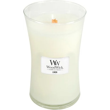 Image 1 of WoodWick Linen ароматна свещ с дървен фитил 609, 5 гр