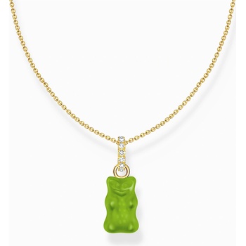 Thomas Sabo KE2209-414-6-L45V Gold-plated chain w. green Goldbears pendant , Жени