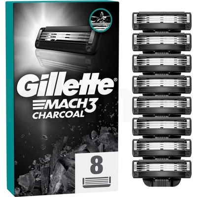 Gillette Mach3 Charcoal 8 ks