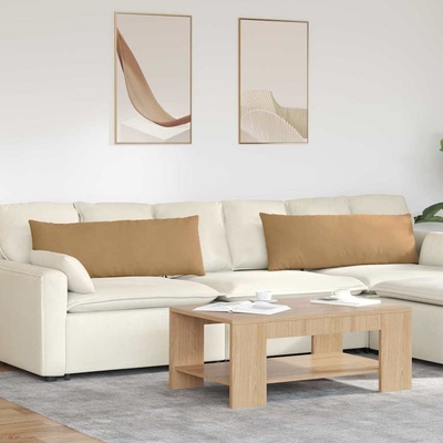 vidaXL Диван възглавници 2 pcs Кафяво 120 x 40 cm Кордюрова тъкан (42013807)