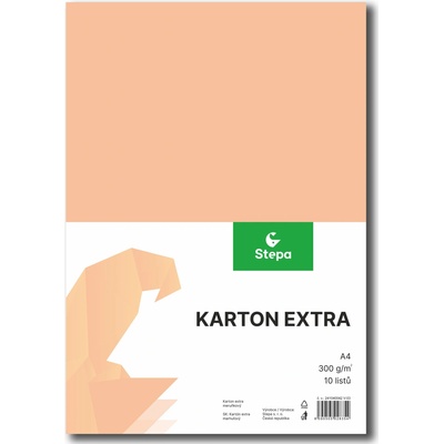 STEPA Barevný karton EXTRA 300g A4/10listů - meruňkový Množství: bal