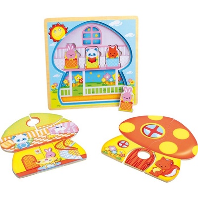 Small Foot vrstvené puzzle huba