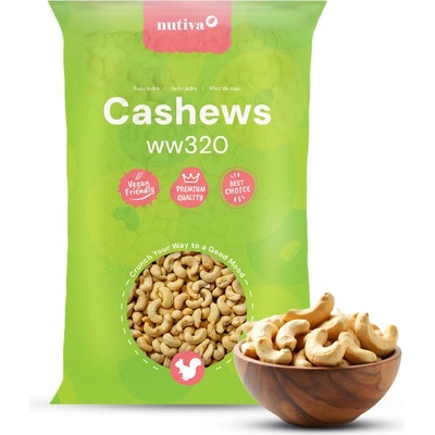 NUTIVA Kešu orechy premium WW320 1000 g