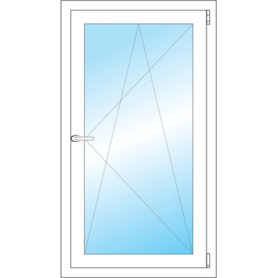 OKNA HNED Plastové okno 64x114 cm (640x1140 mm) bílé otevíravé a sklopné pravé