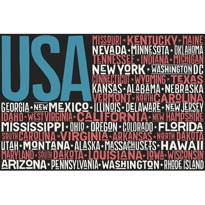 Ceduľa USA Vlajka