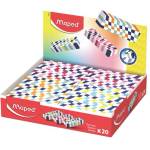 Maped Дисплей за ластик, шашка, MAPED Checkerboards", смесени шарки 123501 (123501)